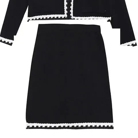 Spring And Autumn Two Piece Set Suit Temperament Women's Hip wrapped Skirt Slimming Skirt - Shop at LoveMi