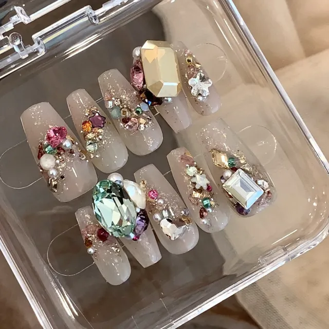 Sunset Yuhui Short Armor Gentle Treasure Wear Nail Tip Customization As Shown In The Picture - Shop at LoveMi
