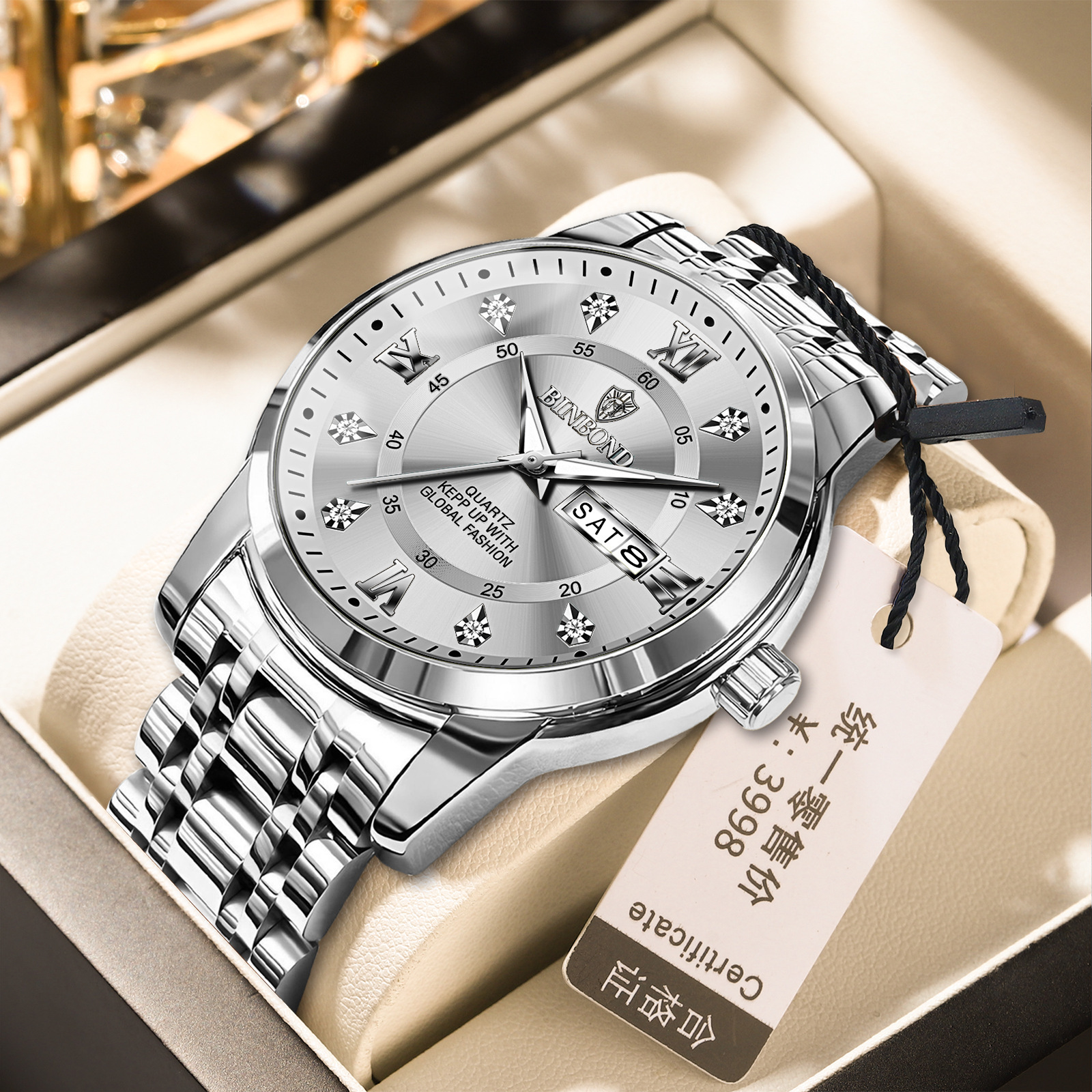 Binbang Business Light-Luxury Quartz Watch For Men