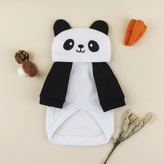 Cartoon Pet Panda shaped Sweater Black And White - Shop at LoveMi