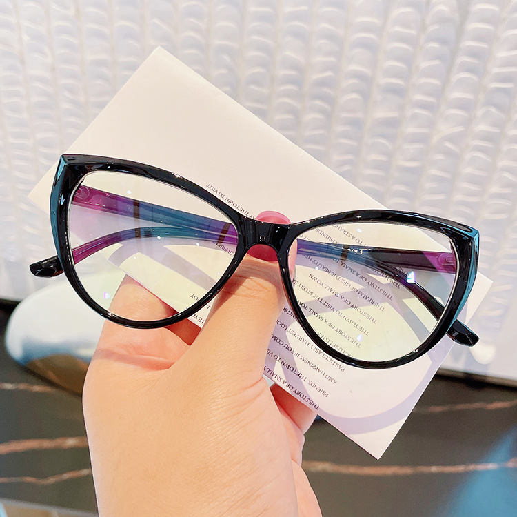 Retro Cat Eye Anti-blue Light Glasses Frame For Bare Face - Image 13