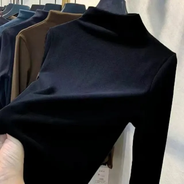 Solid Color Student Top Korean Style Long Sleeve Black - Shop at LoveMi