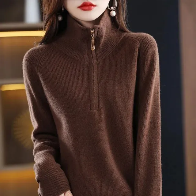 Loose fitting Versatile And Figure flattering Sweater For Women Brown - Shop at LoveMi
