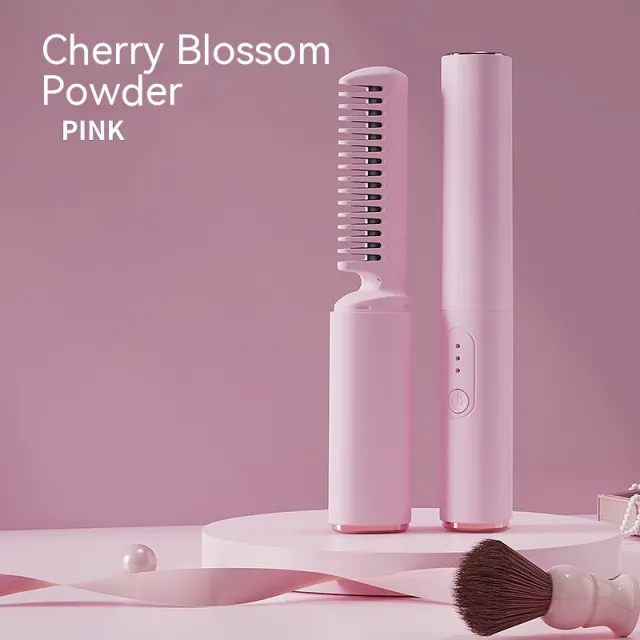 Mini Wireless Straight Comb Anion Portable Cherry Blossom Powder - Shop at LoveMi
