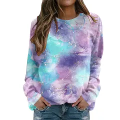 Starry Sky 3D Digital Printing Women's Round Neck Sweater - Myl2721-S - View 1