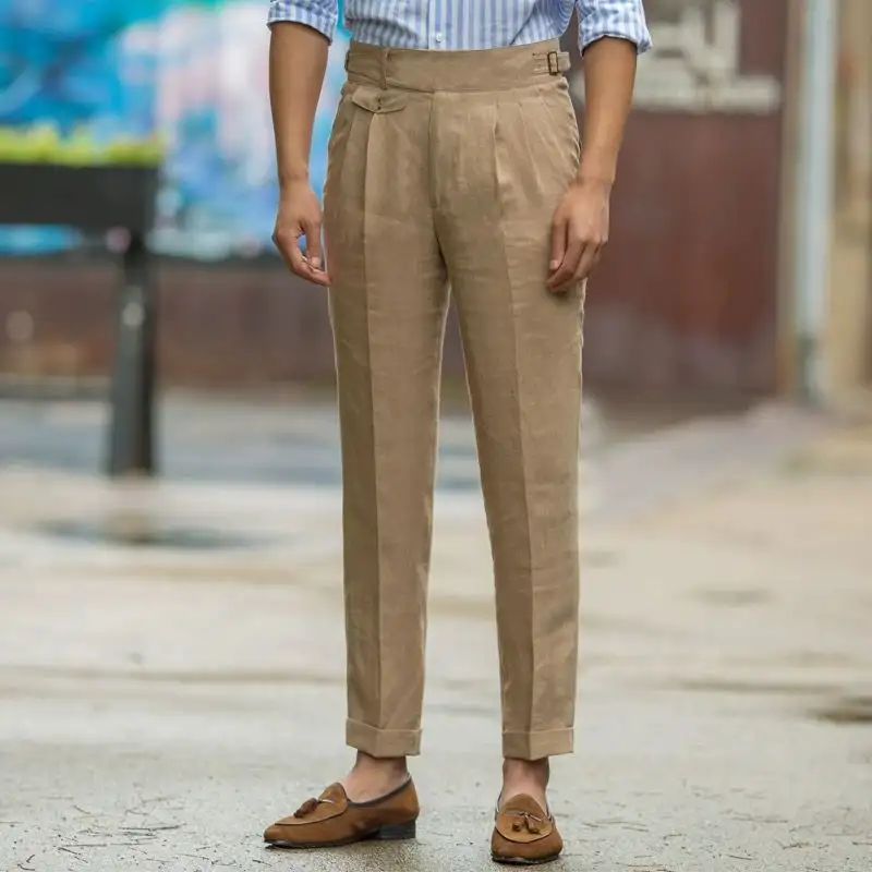 Linen Thin American High Waist Slimming Trousers Pencil Pants
