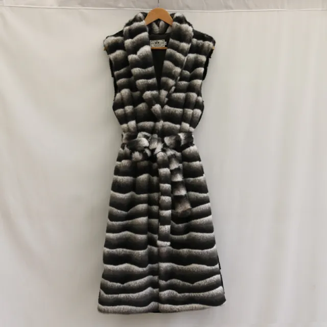 Warm Large Lapel Zebra Belt Plus Size Vest Zebra Stripes - Shop at LoveMi