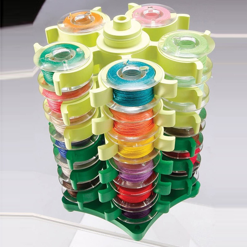 Household Sewing Supplies Organize And Storage 6-layer 30-grid Rotating Bobbin Core Collection Clip
