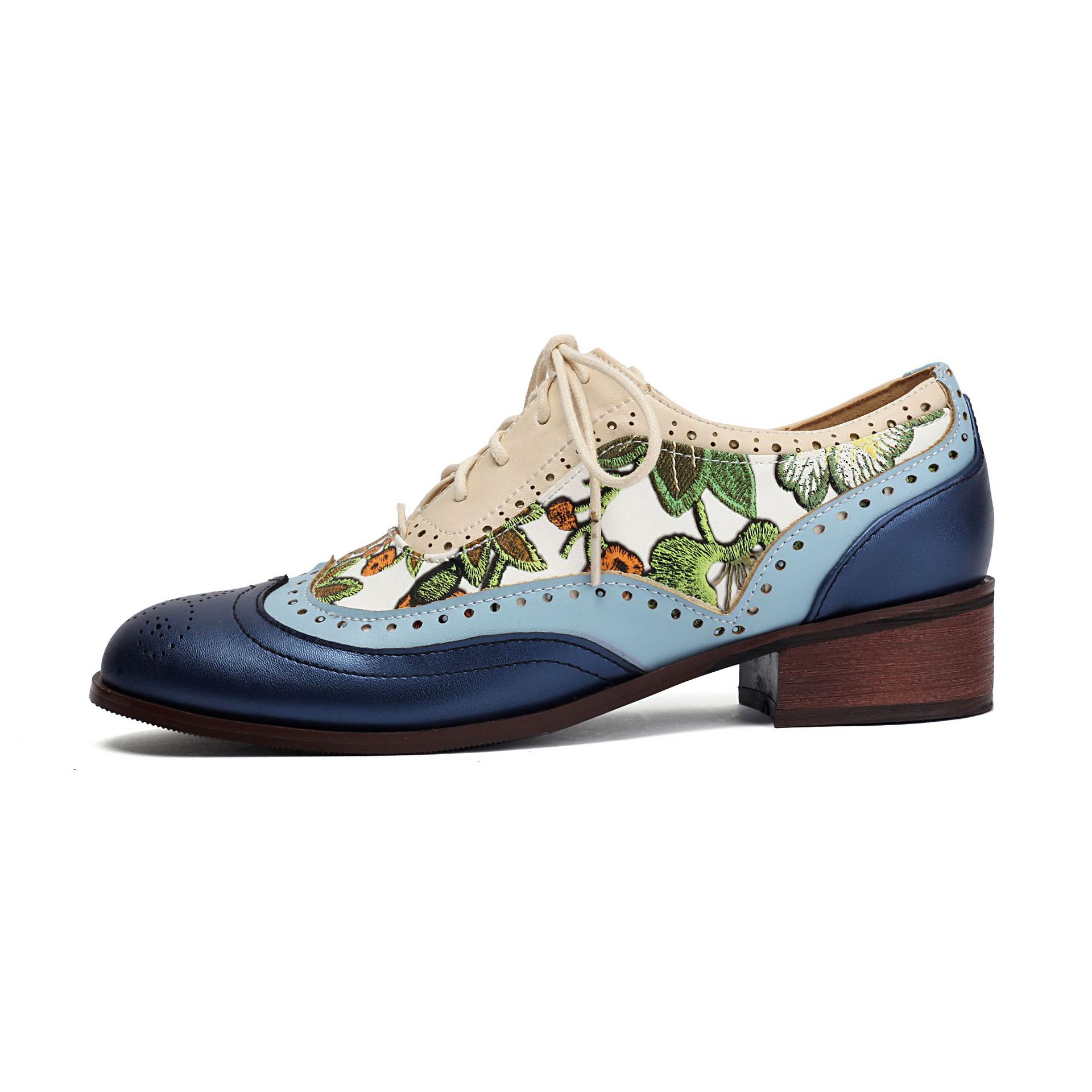 Synthetic Leather Block Heel Pumps, picture 5 of 5