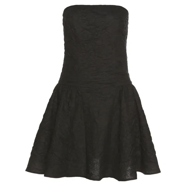 Summer Women's Solid Color High Waist Slim fit Zipper Backless Dress Black - Shop at LoveMi