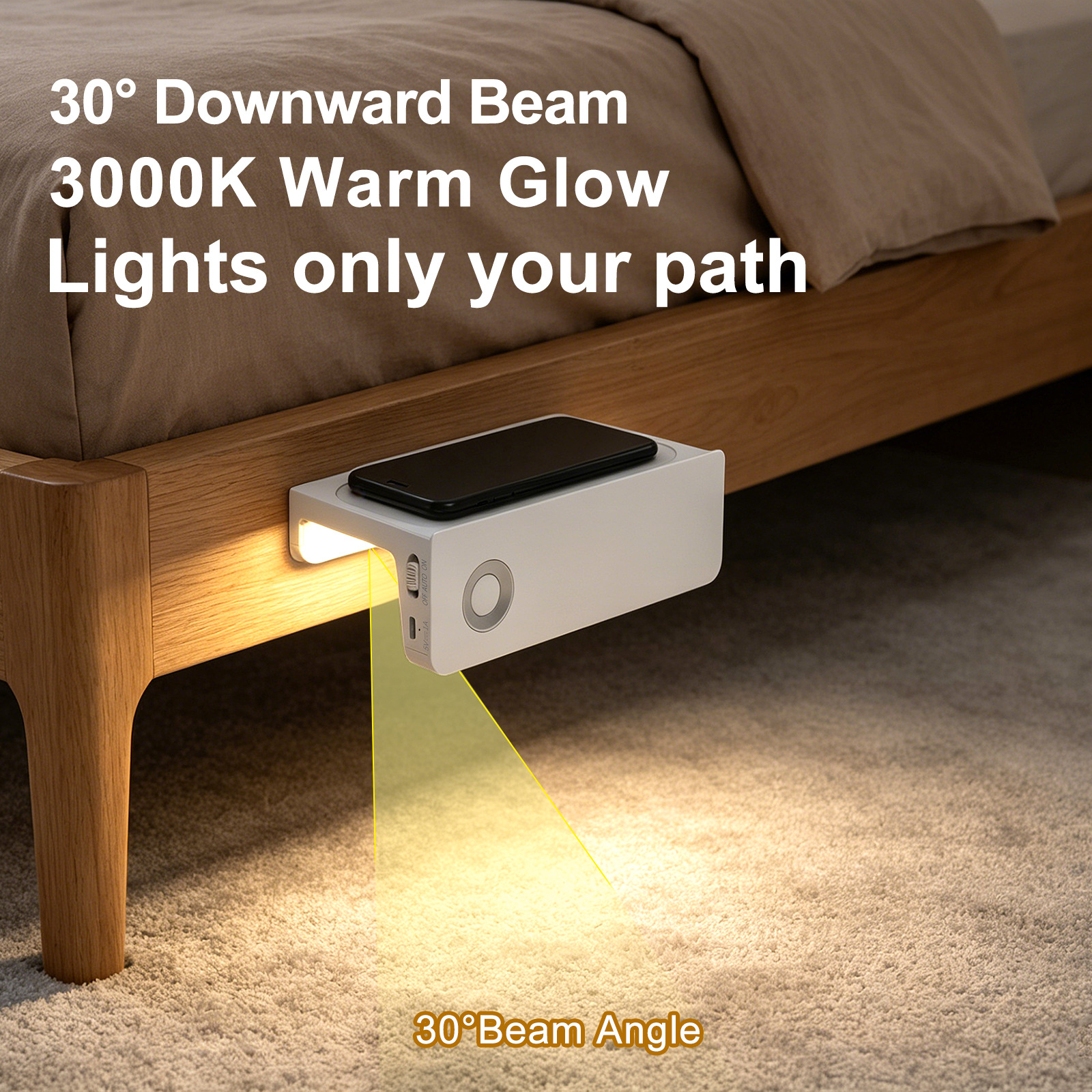 Toilet Light Rechargeable Human Body Induction