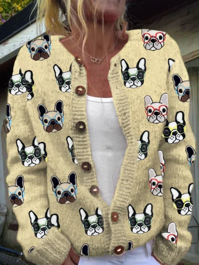 3D Digital Printing Cardigan Knitted Coat Women 12 Colors M - Shop at LoveMi