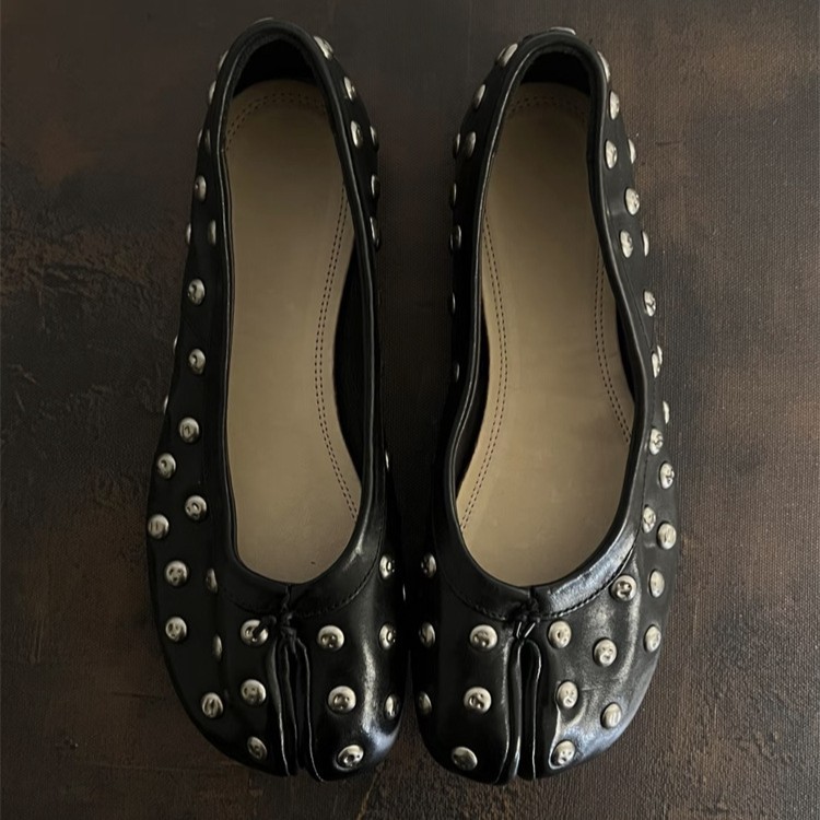 Womens Fashionable Studded Pointed-toe Flats, Ballet-style Flats