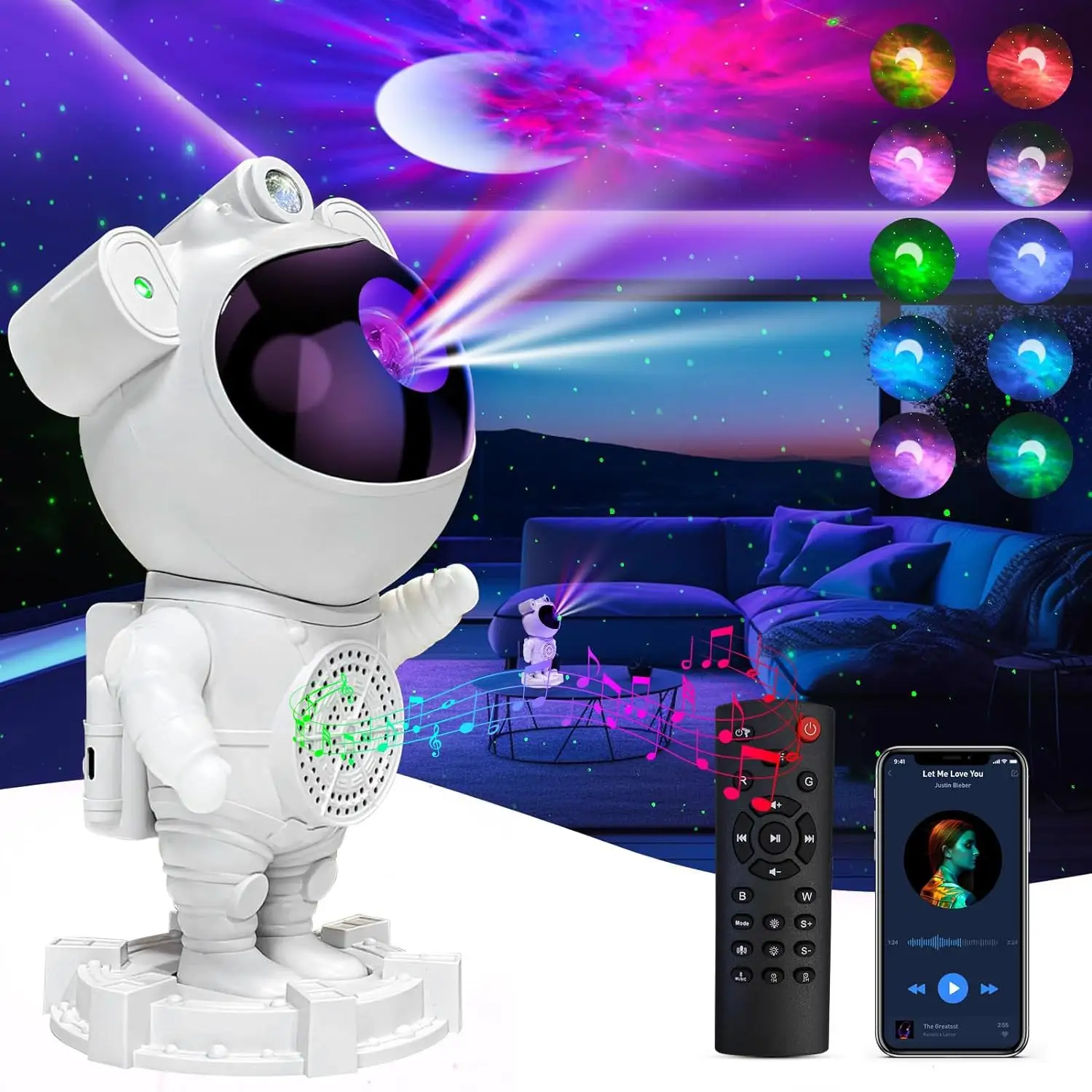Bluetooth Astronaut Starry Sky Projection Lamp Spaceman