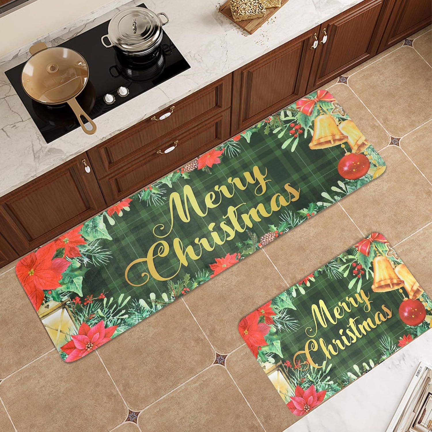 Title 5, Christmas Strip Kitchen Pad Household Wear-resi...