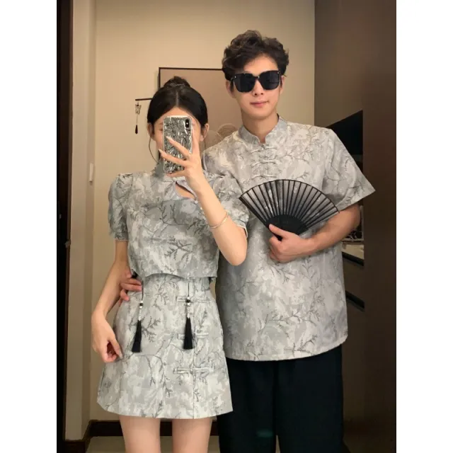 Summer New Suit Variegated Cheongsam Women's Short Sleeve Skirt - Shop at LoveMi