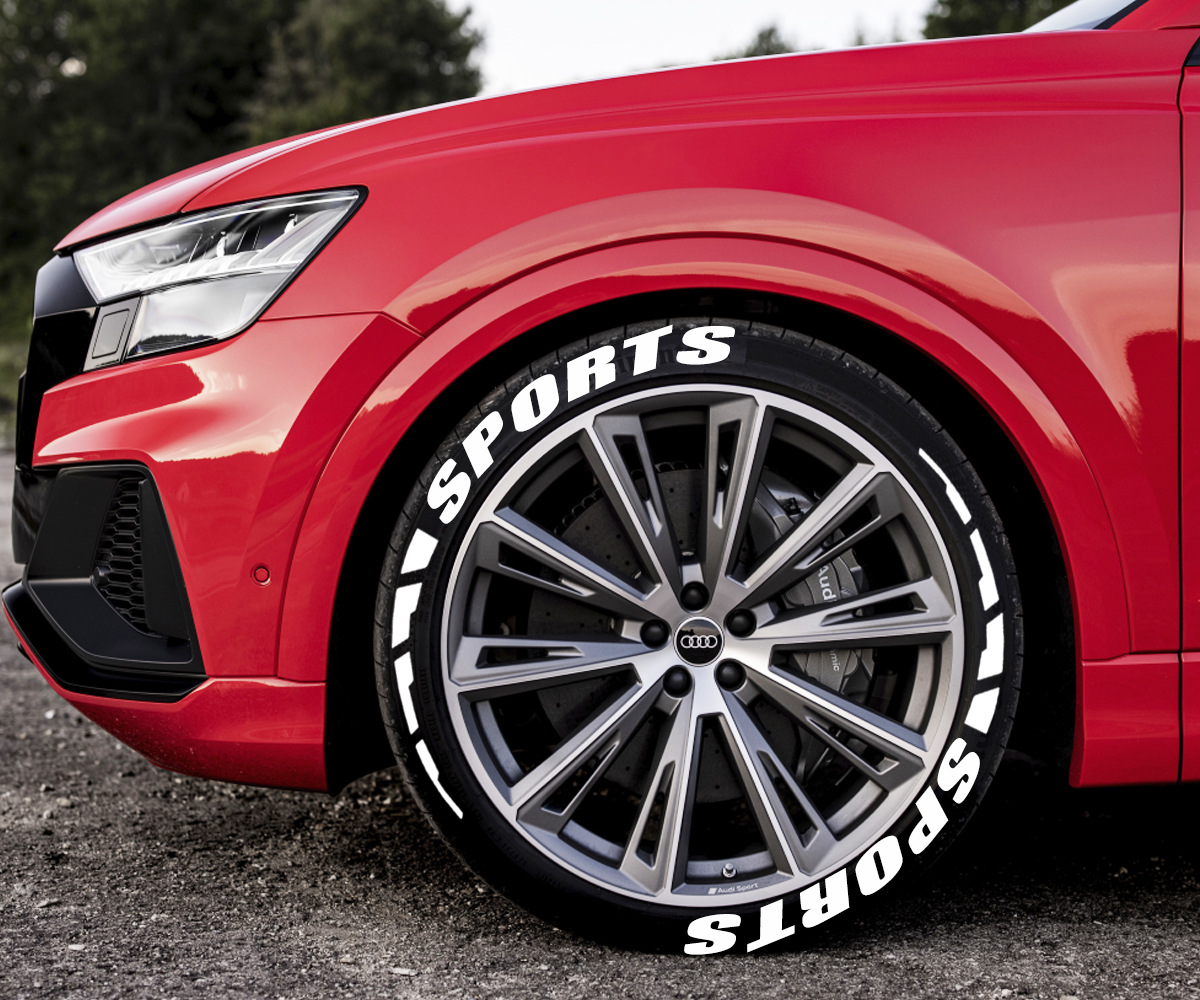 SPORTS Car Motorcycle Tire Letter Sticker Pvc Rubber Material Style Car Modification Wheel — foto 18