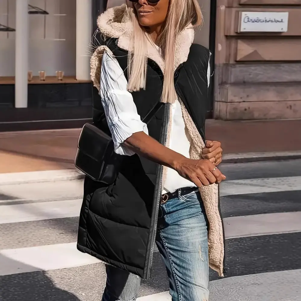 Hooded Double-sided Slim Fit Elegant Cardigan Vest