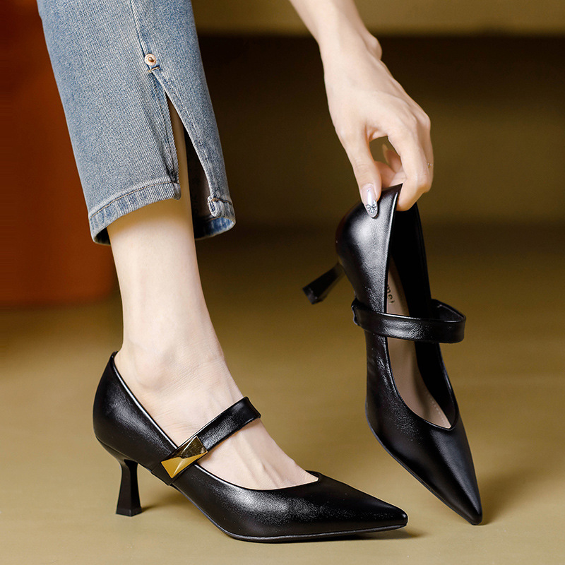 Womens French-style Stiletto Pumps With Pointed Toes