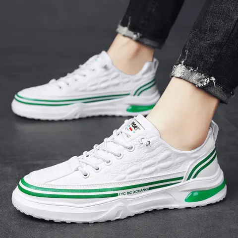 Youth Outdoor Sneakers Low-top Slip-on Casual Shoes Canvas White