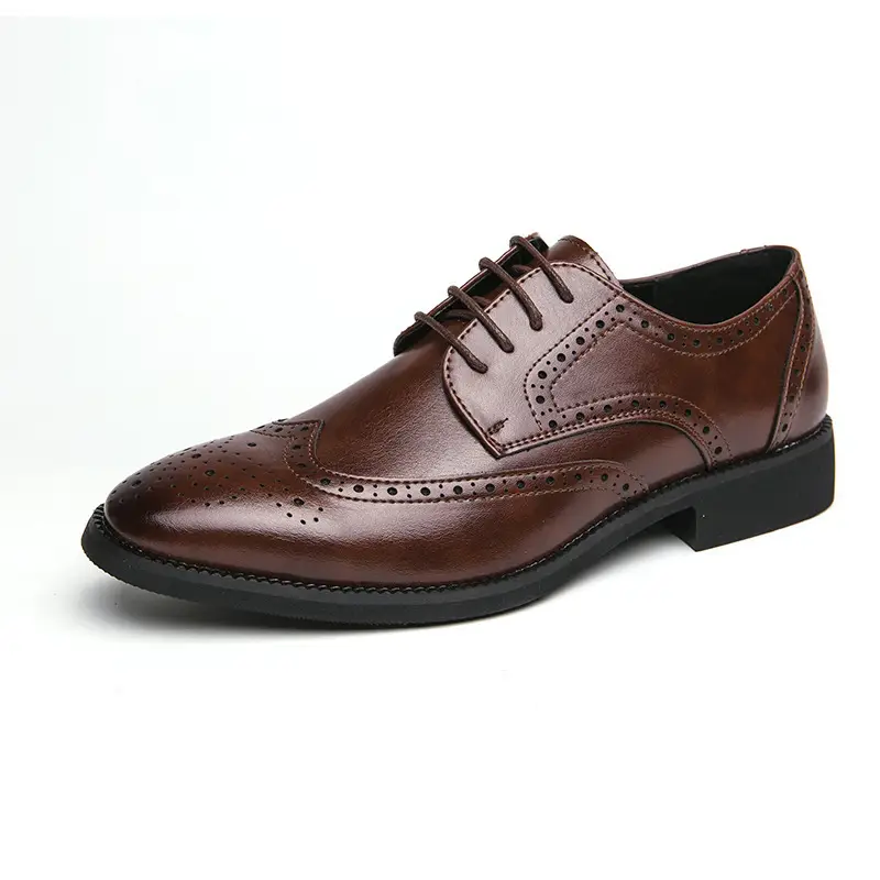British Style Pointed Leather Shoes