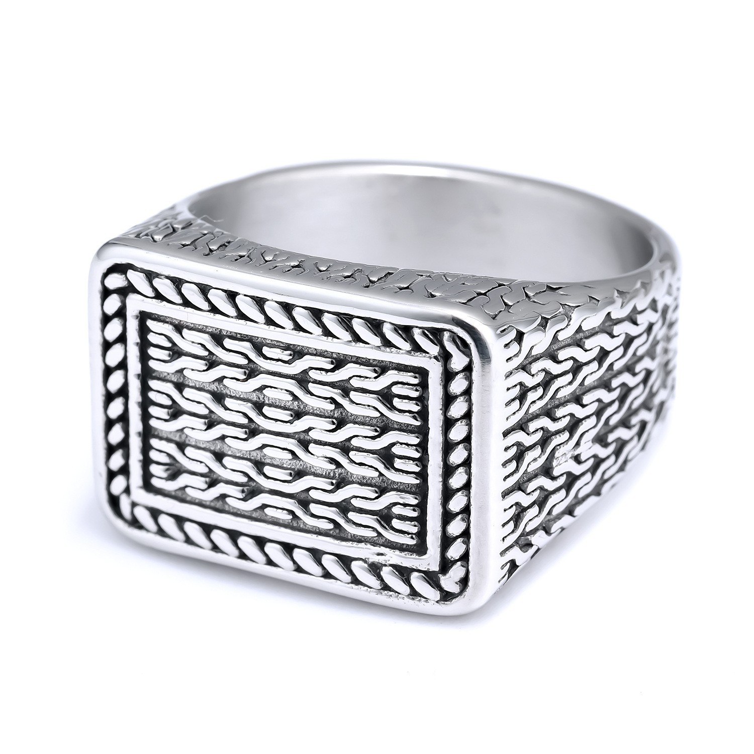 Stainless Steel Wide Band Ring, picture 5 of 5