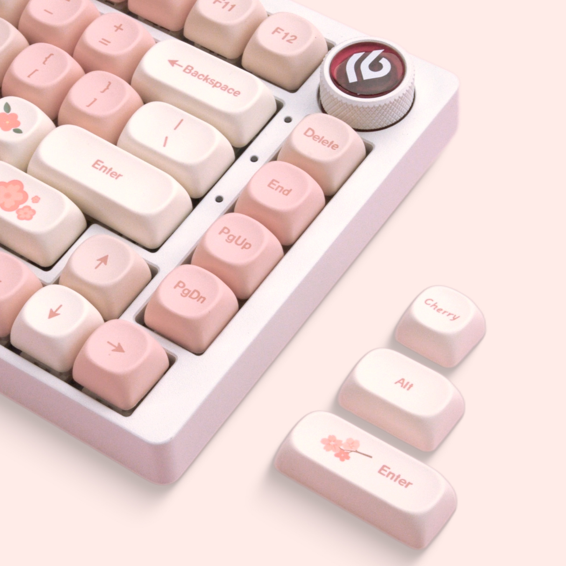 Title 13, Cherry BlossomTheme Full Set Key Cap PTB Five-s...