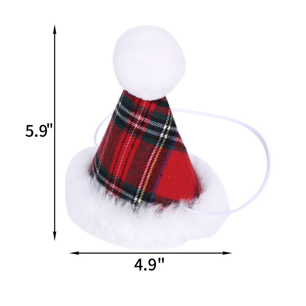 Red Plaid Christmas Hat