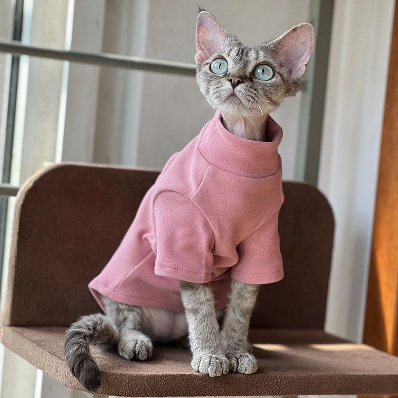 Spring Autumn And Winter Soft Base-Layer Shirt Suitable For Hairless Cats