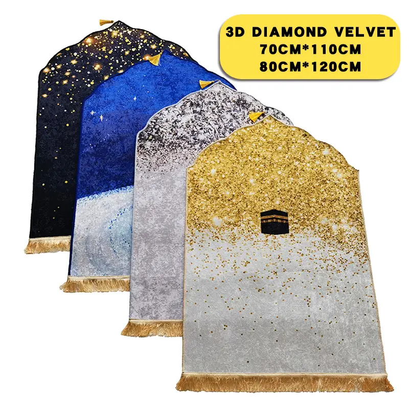 Irregular Gold Diamand Felt Thickened Short Velvet Printed Soft Non-slip Mat