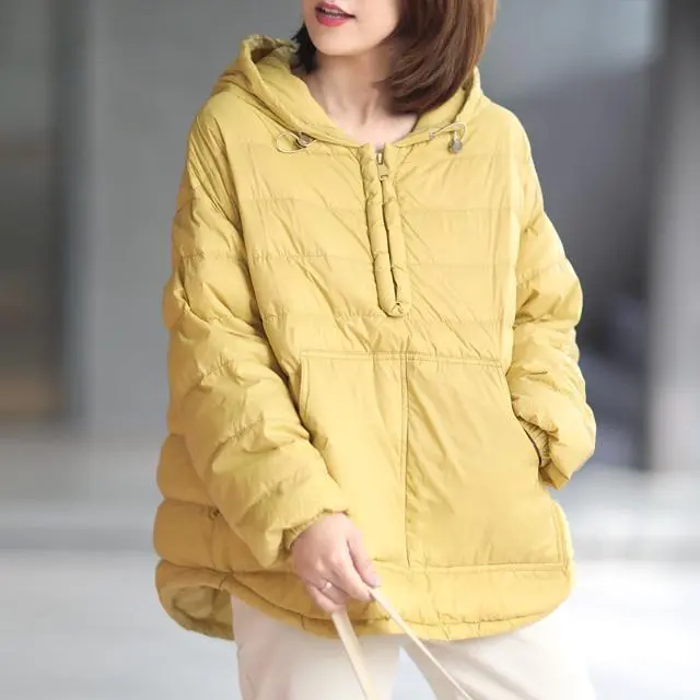 New Winter Clothes Lightweight Down Cotton Cotton Coat Slimming Sweatshirt Yellow - Shop at LoveMi