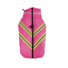 Pet Autumn And Winter Thickening Thermal Cotton-padded Clothes - Dark Pink - View 1