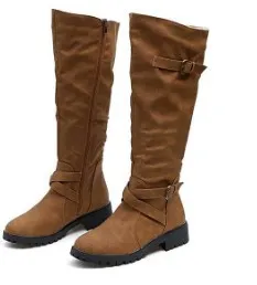 Long Suede Fashion Boots Women Yellow - Shop at LoveMi
