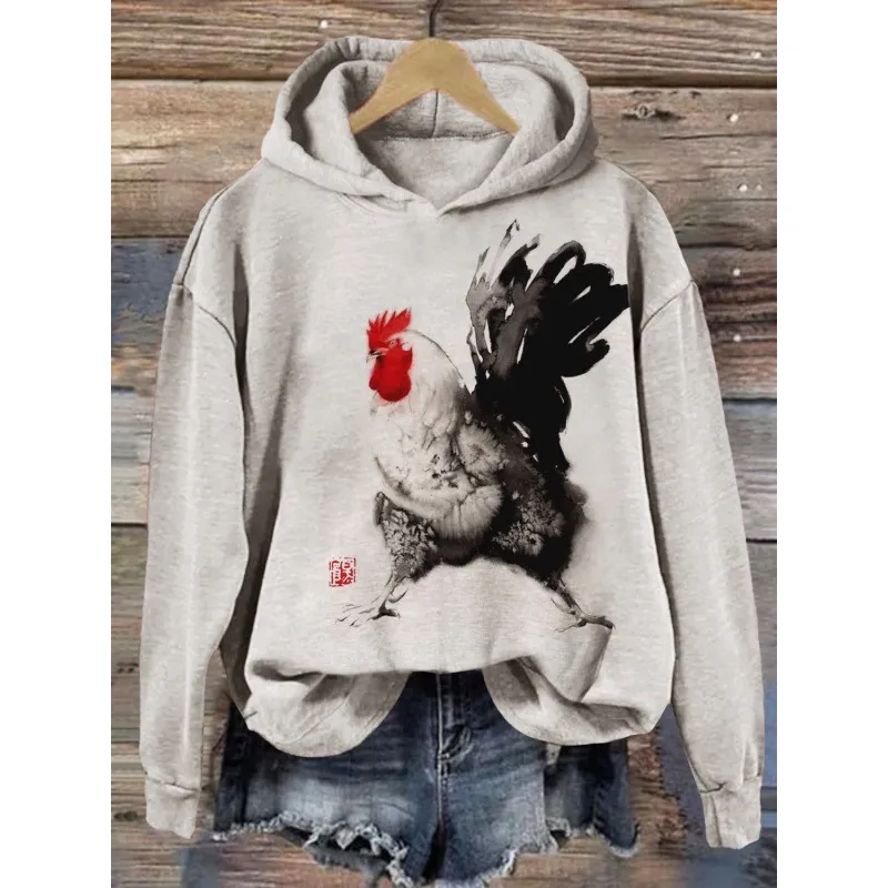 Fashion Digital Printing Ladies Hoodie - Yp2312141346Wu1-Xl