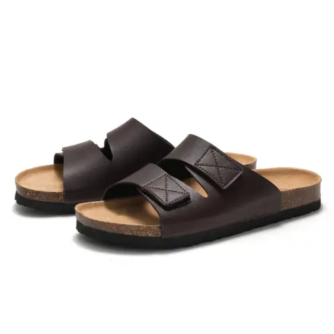 Men's Cork Slippers Velcro