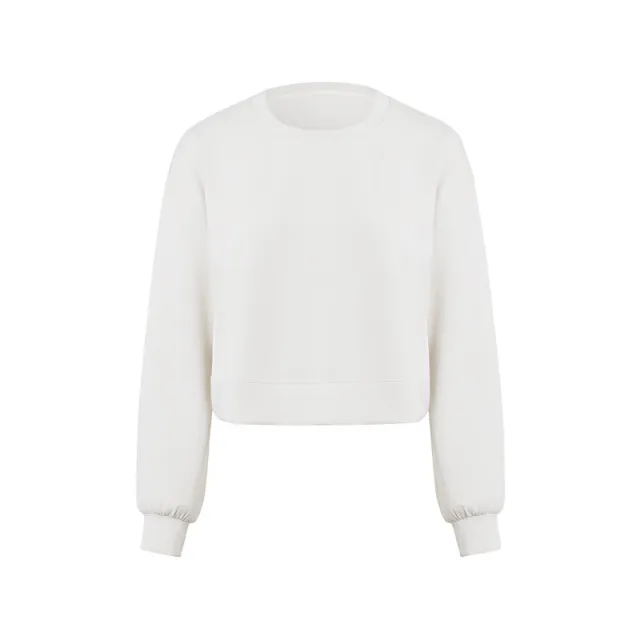 Soft Glutinous Liquid Air Layer Leisure Sports Sweater White - Shop at LoveMi
