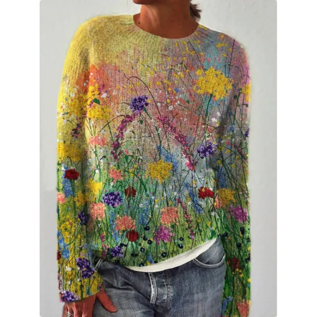 Printed Women's Sweater Pattern Pullover Sweater Twm9874 - Shop at LoveMi