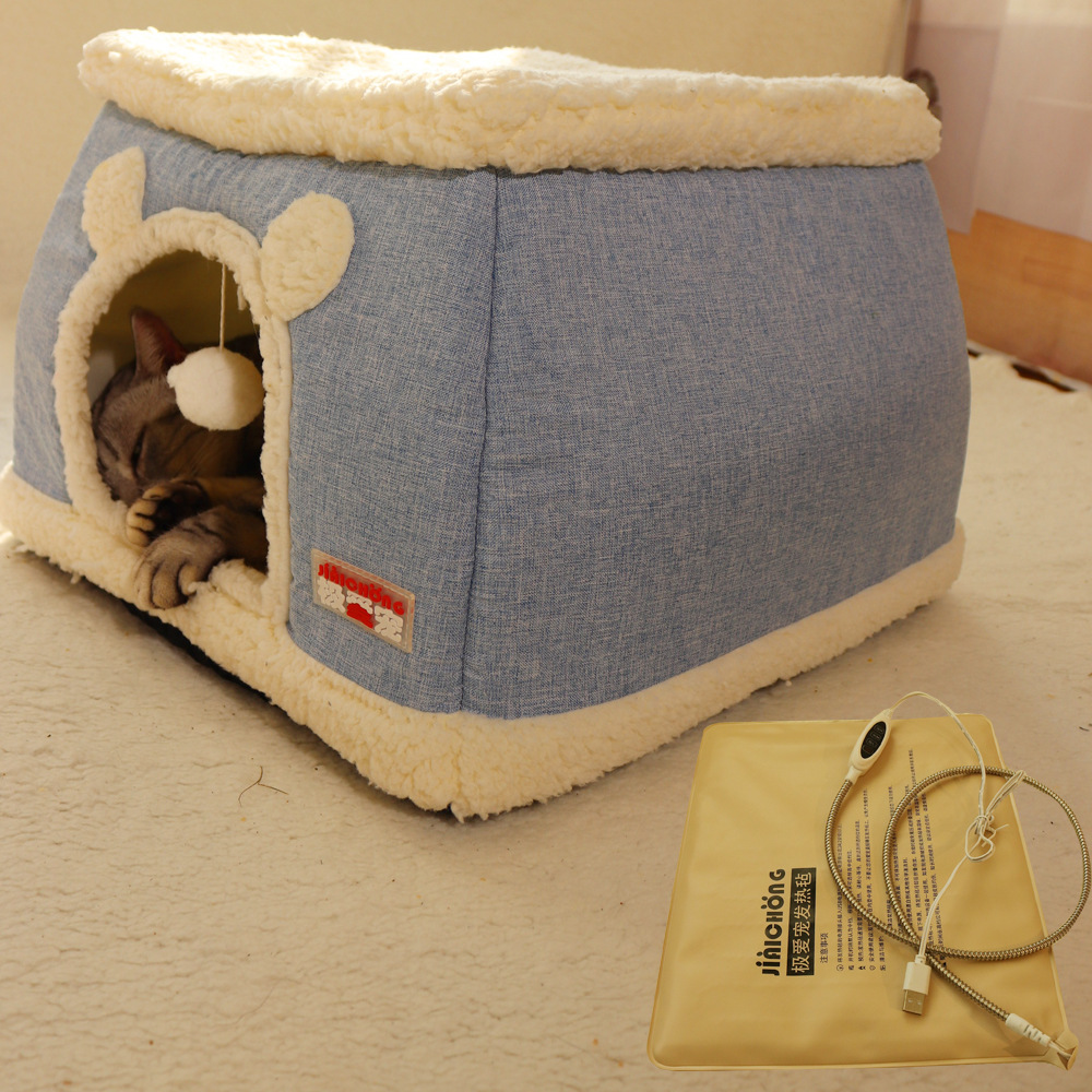 Enclosed Heated Cat And Dog House For Winter Warmth