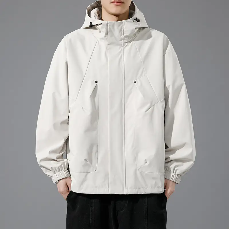 Men's Spring And Autumn Plus Size Hooded Casual Coat