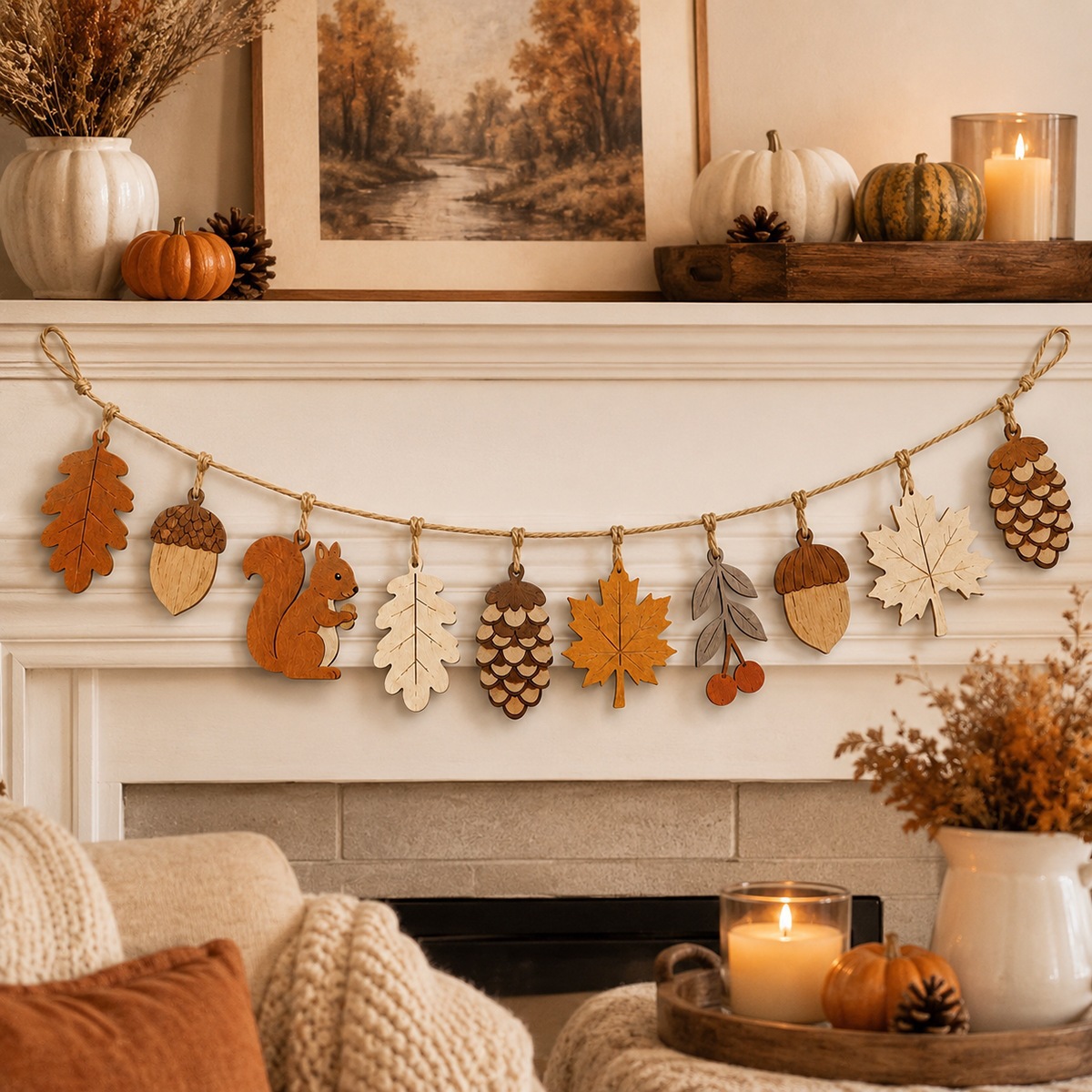 Christmas Wooden Pendant Decorative Craft Ornament
