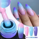 Shimmering Thermal Gel Fashion Nail Polish PU Protective Film For Nail Art view 15