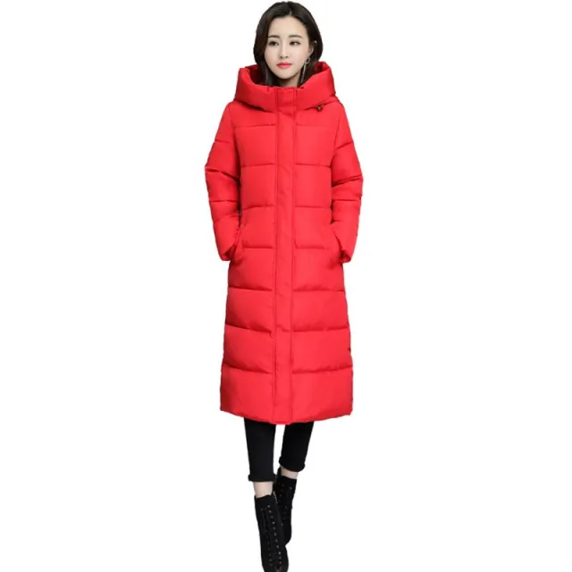 Women's Mid length Down Coat Plus Size Thickened Red - Shop at LoveMi