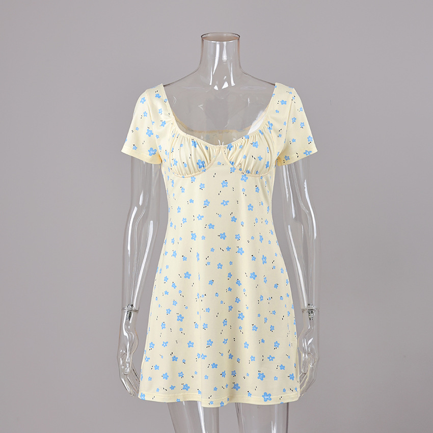 Floral-print Knitted Breathable Dress For Women