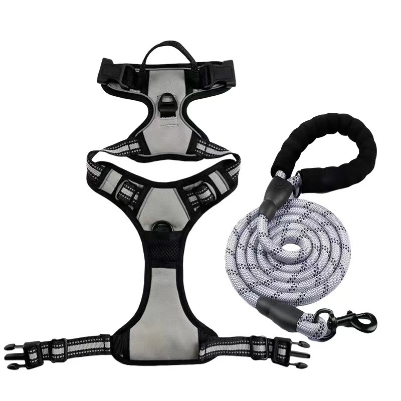Multi-layer All-in-one Pet Dog Harness and Leash Set - Durable Nylon Walking Rope for Small Medium Large Dogs Outdoor Training 6