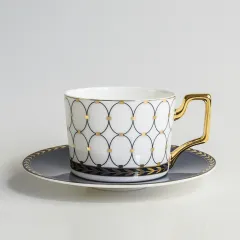Ceramic Cup Dish Afternoon Tea Cup European Bone China Coffee Cup And Saucer Suit Meeting Sale Gift Gift - Style 4 - View 1