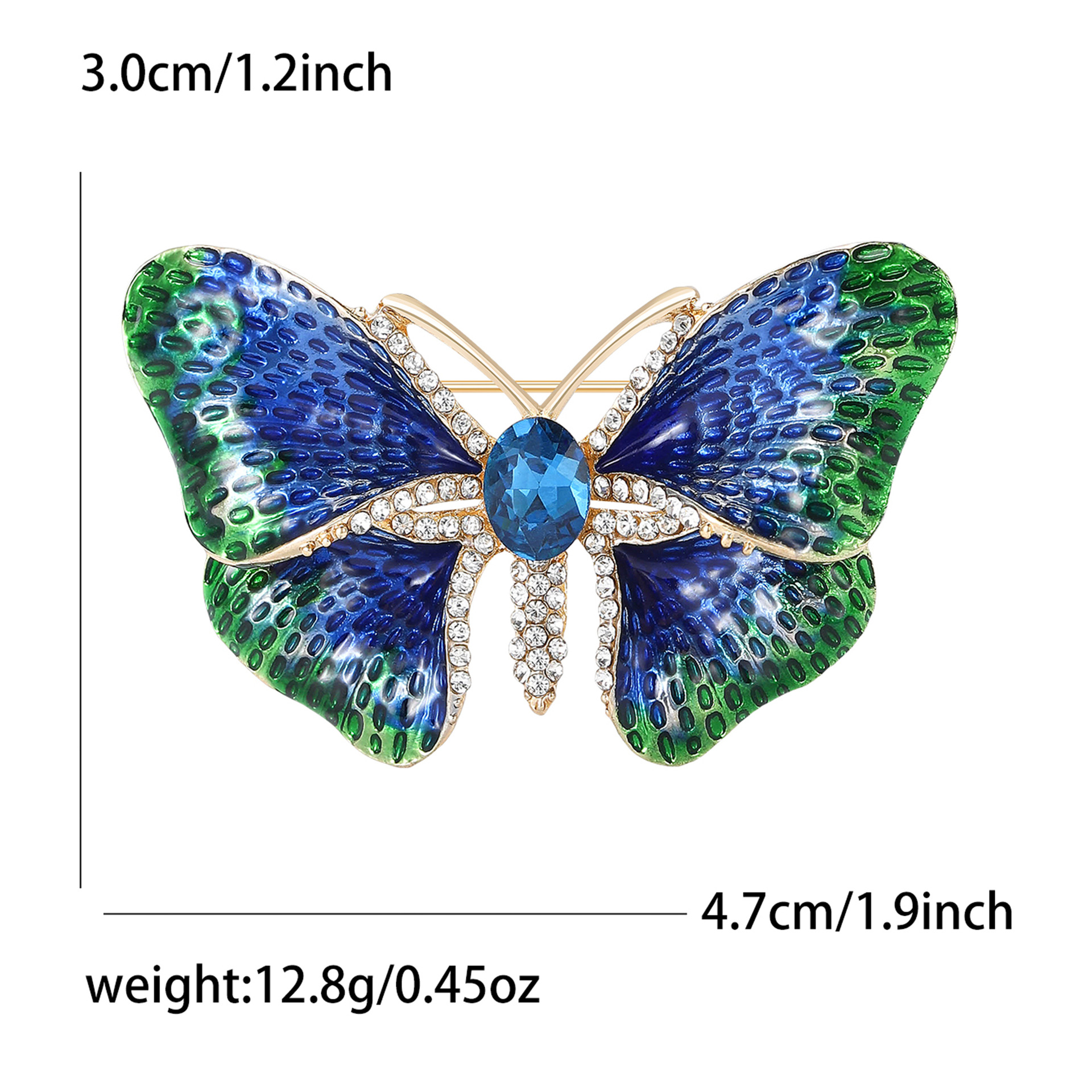Diamond Inlay Brooch Accessory