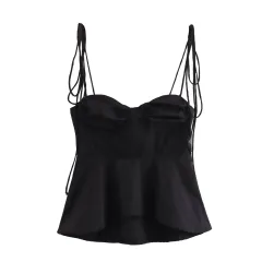 Summer New Women's Clothing Fashion Slim-fit Versatile Corset Top - Black - View 1