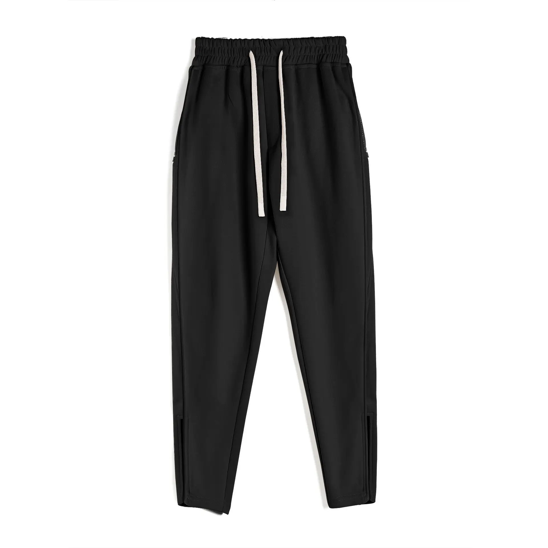 Slim Fit Leg Opening Zipper Ankle Banded Pants