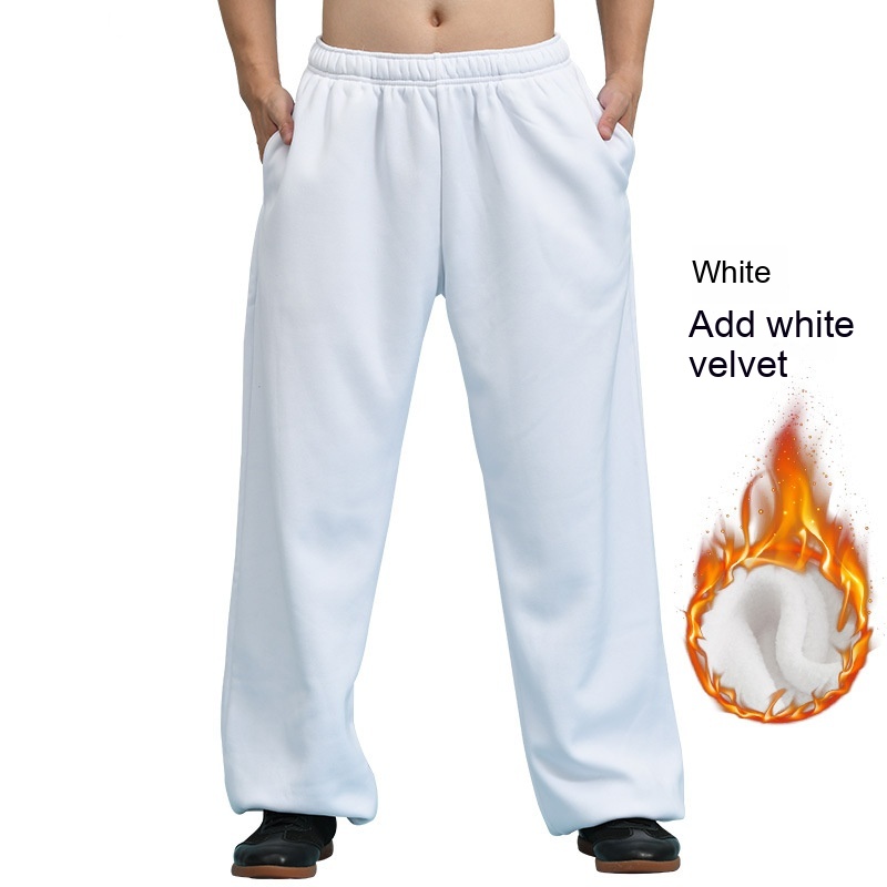 Unisex Thickened Fleece-lined Modal Milk Silk Practice Pants