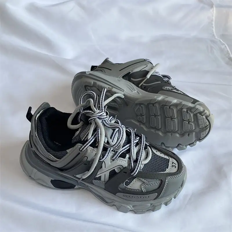 Mens Retro, Minimalist, Versatile Chunky-soled Sneakers